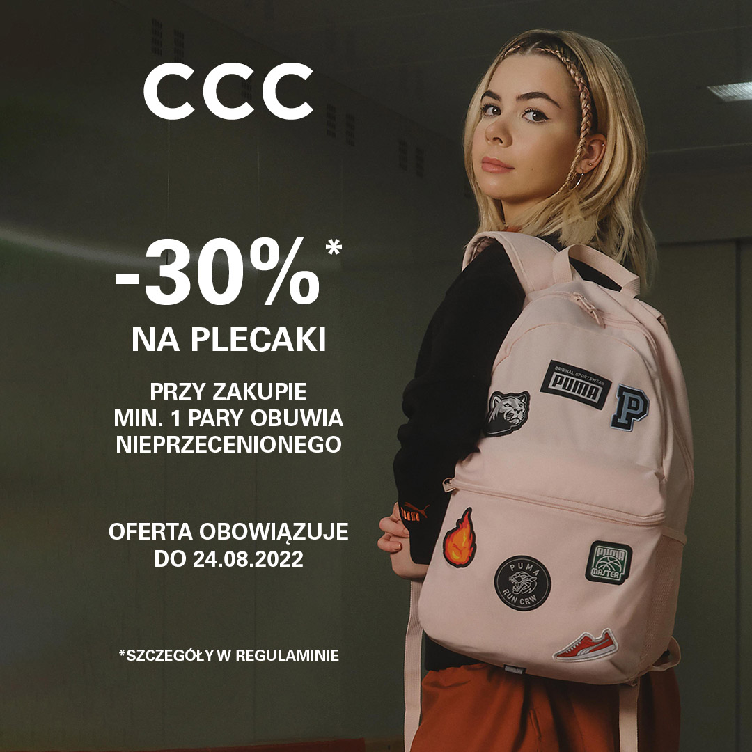 CCC: -30% na plecaki przy zakupie obuwia nieprzecenionego
