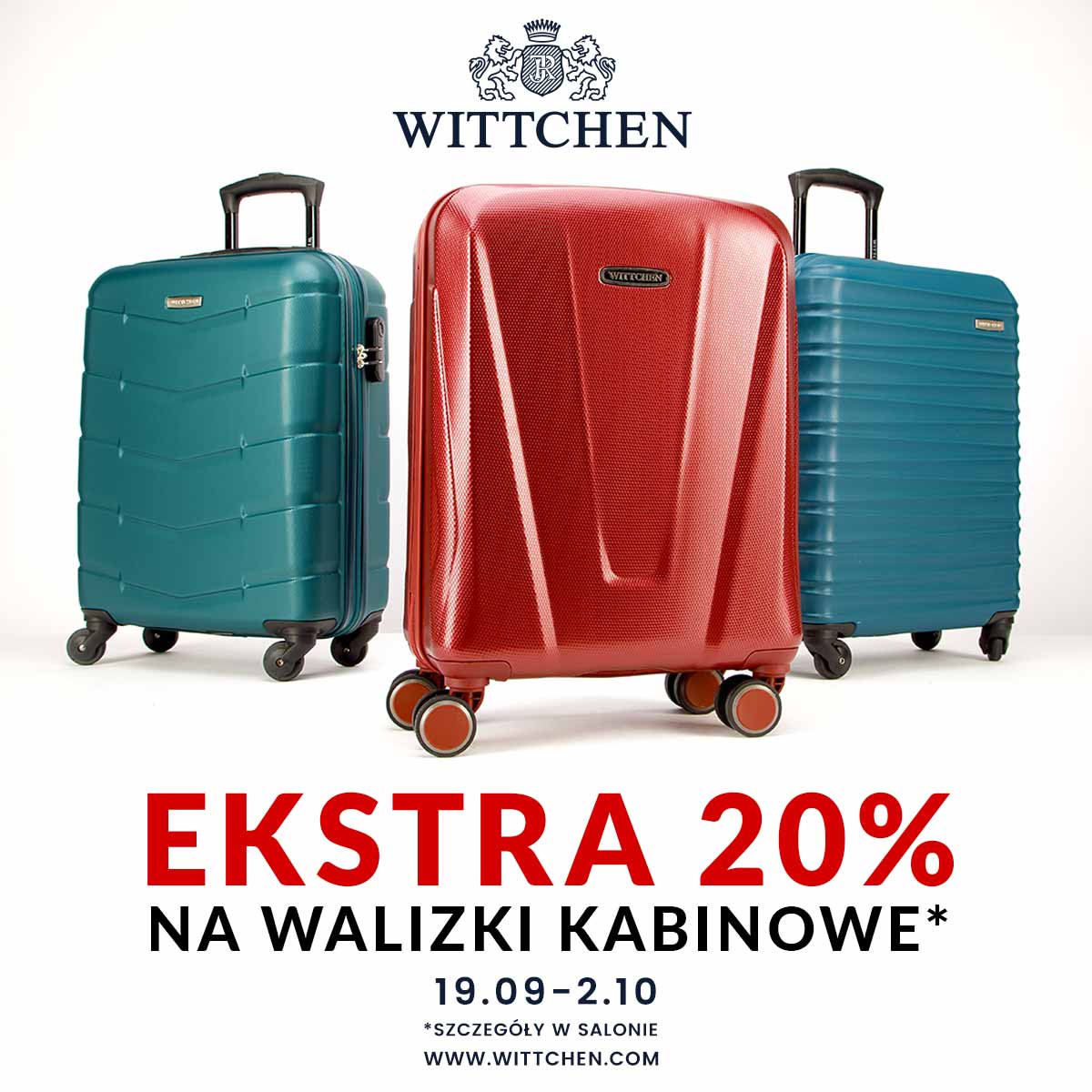 WITTCHEN: ekstra -20% na walizki kabinowe