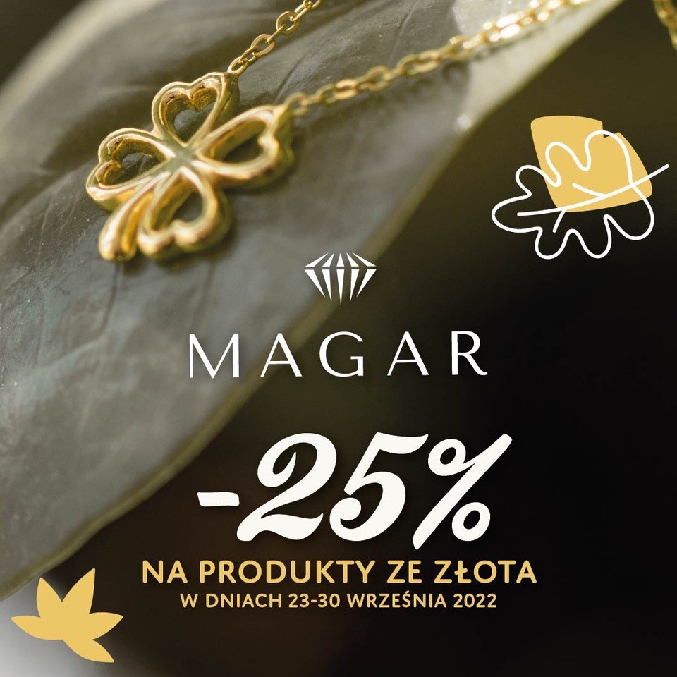 MAGAR FASHION: wyroby ze złota -25%