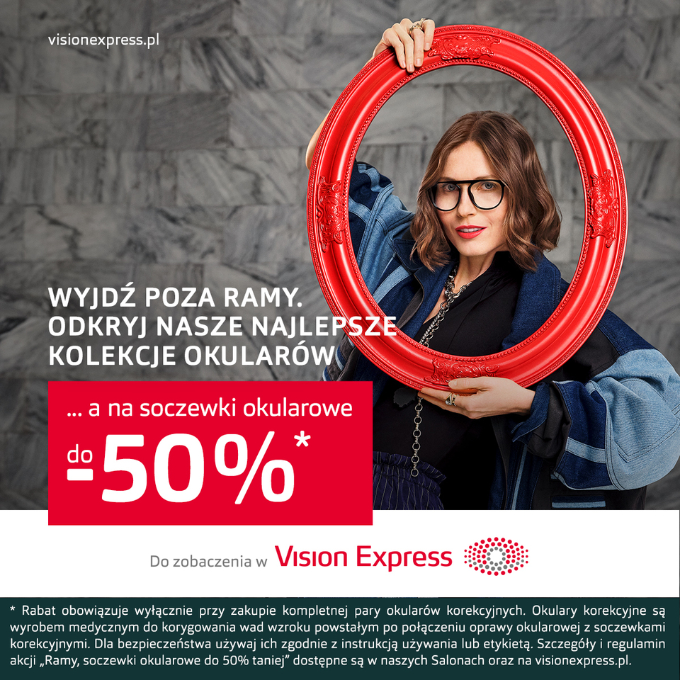 VISION EXPRESS: soczewki okularowe do -50%