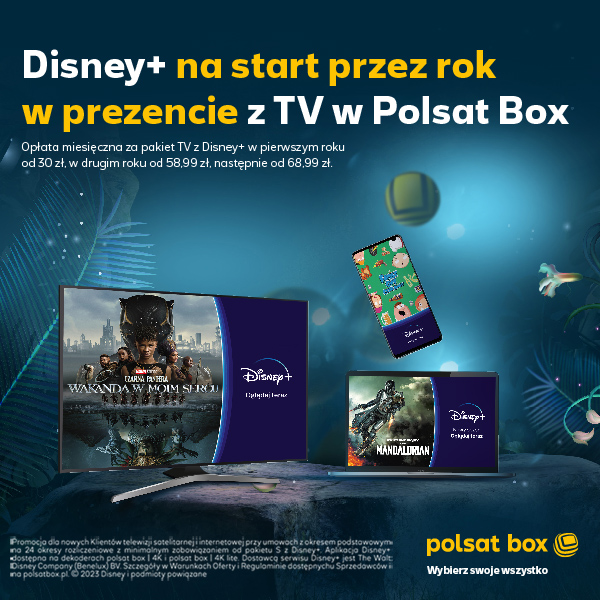 Disney+ na start przez rok w prezencie z TV w Polsat Box