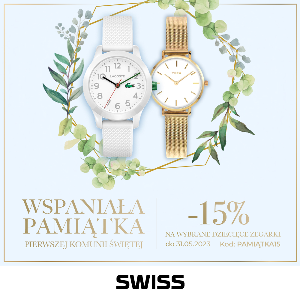 SWISS: wybrane zegarki dla dzieci -15%