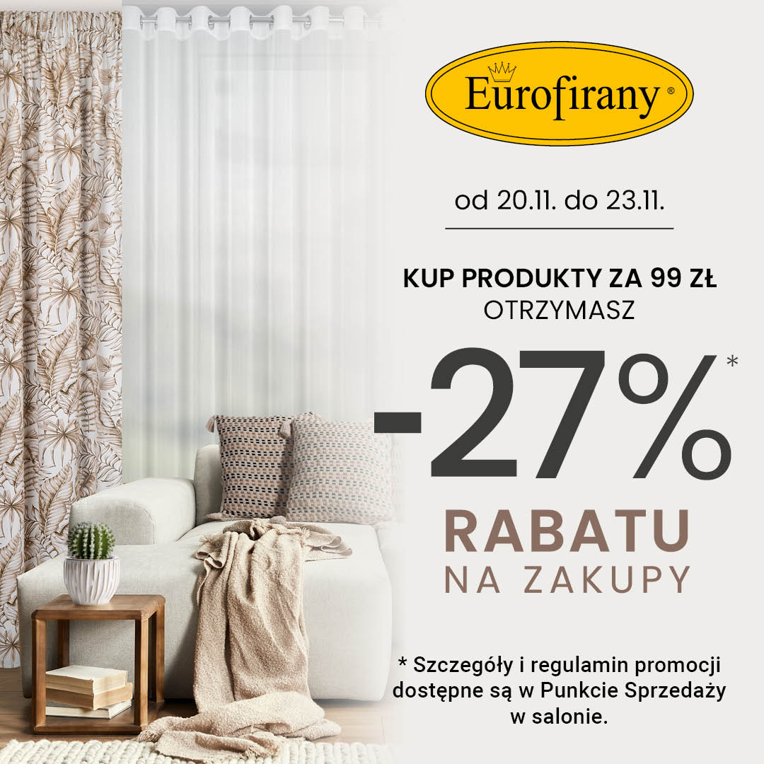 EUROFIRANY: -27% za zakupy powyżej 99 zł