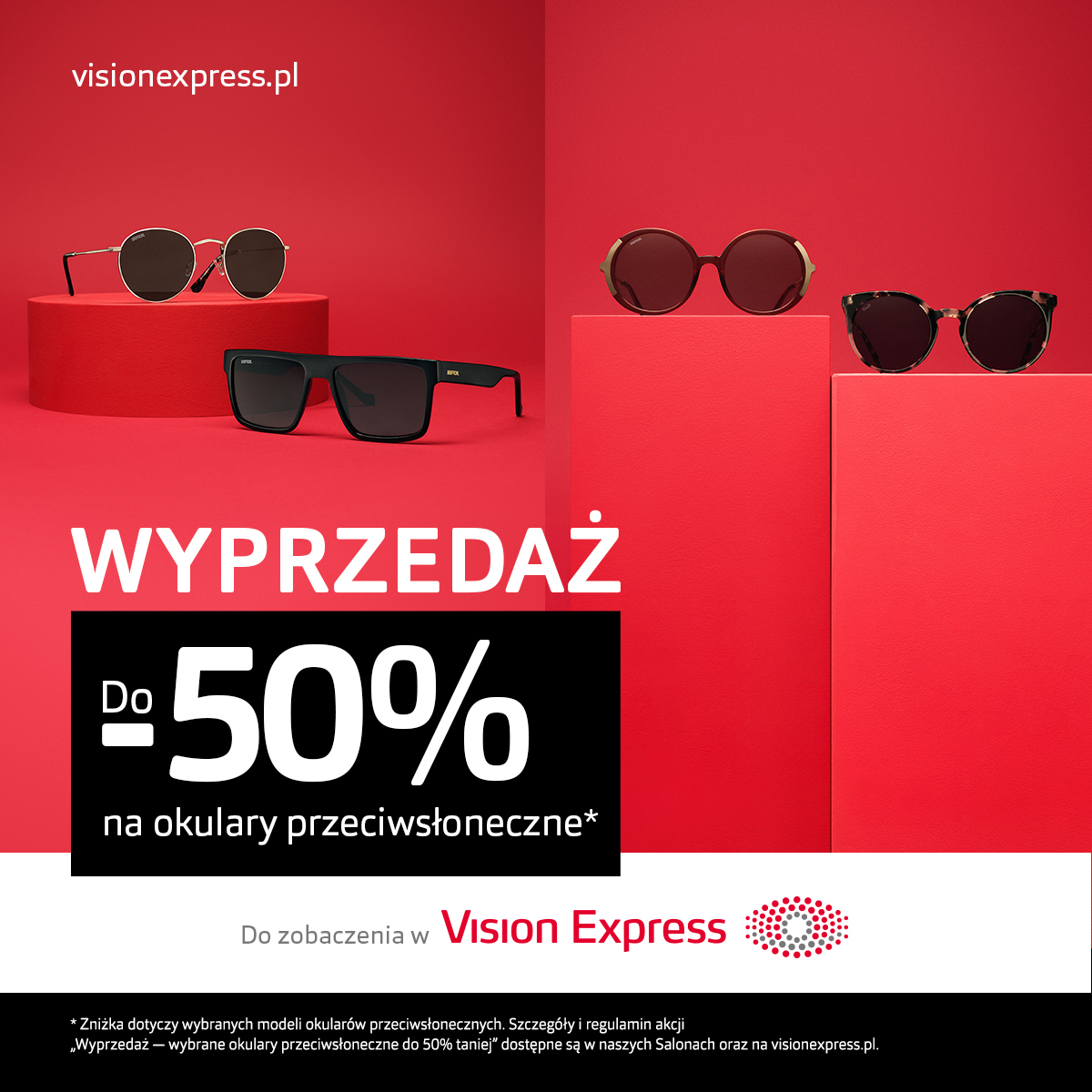VISION EXPRESS: okulary przeciwsłoneczne do -50%
